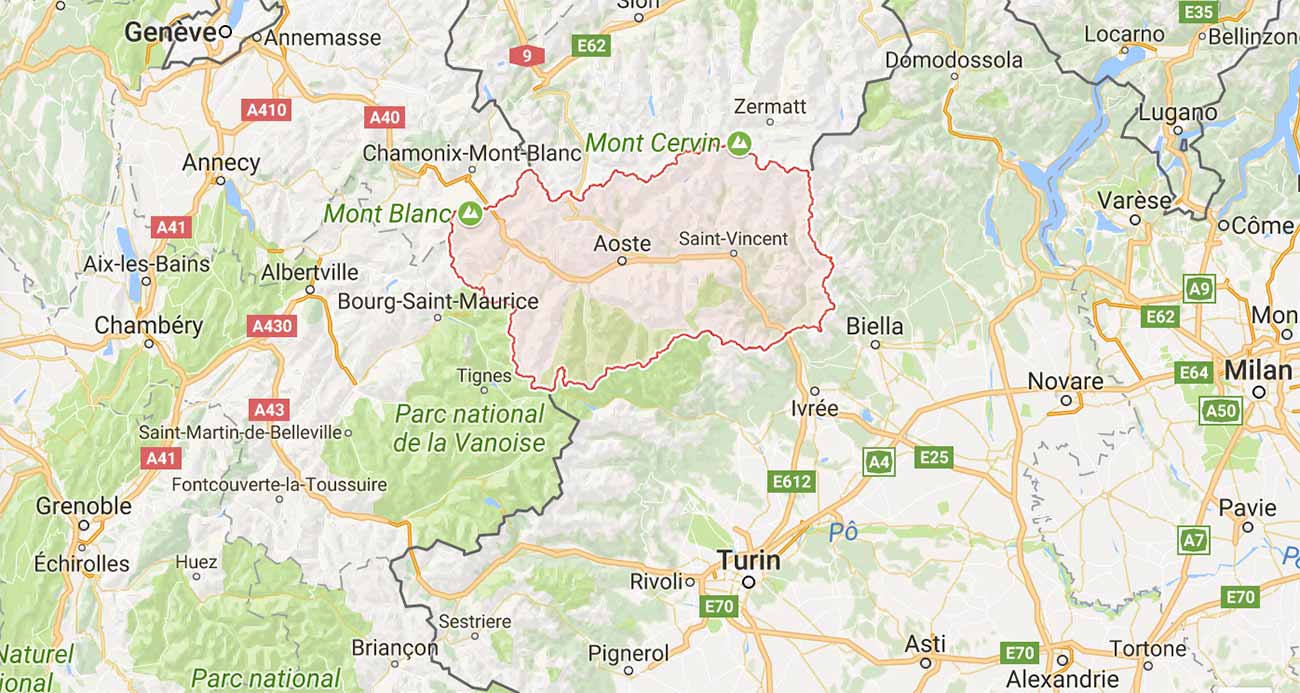 La Vallée D’Aoste Carte | Vallée D’Aoste Carte – CREM